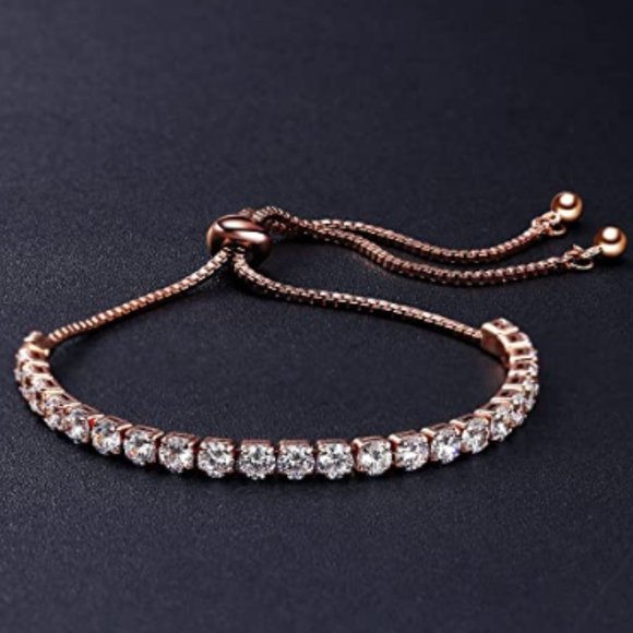 Pandora Adjustable Tennis Bracelet w/ 4mm Zirconia - Picture 1 of 9